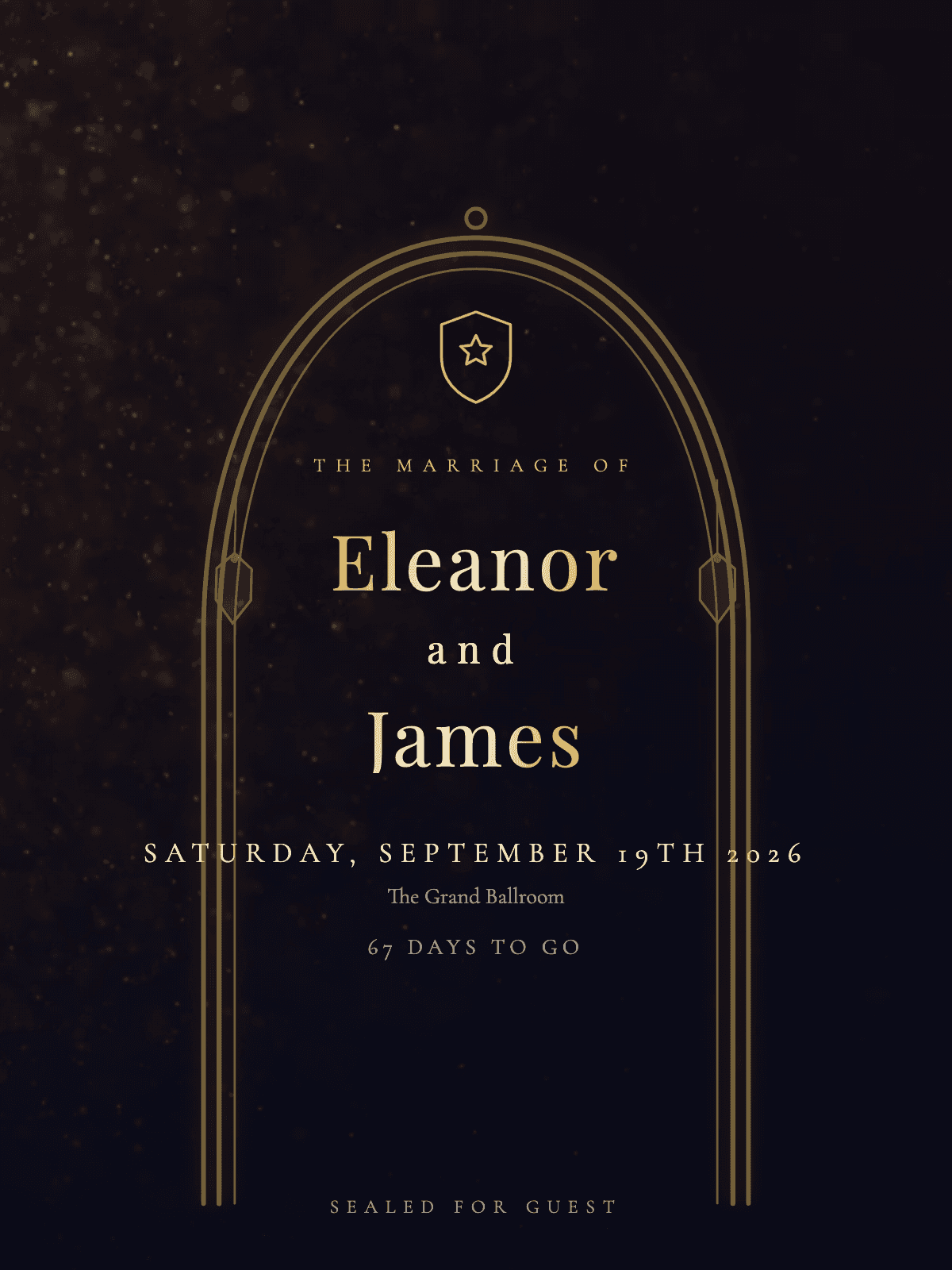 A royal ballroom invitation template